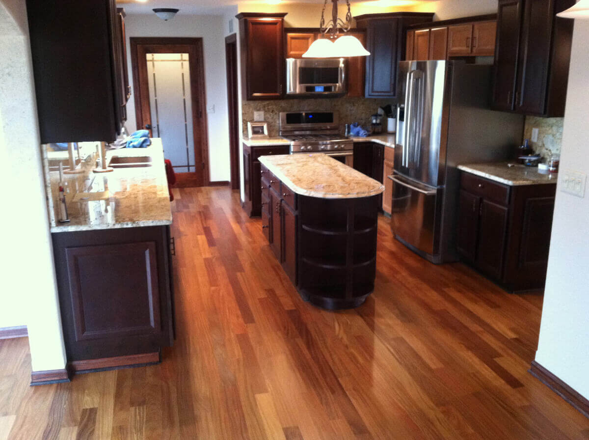 Furnished Kitchen Hardwood Flooring