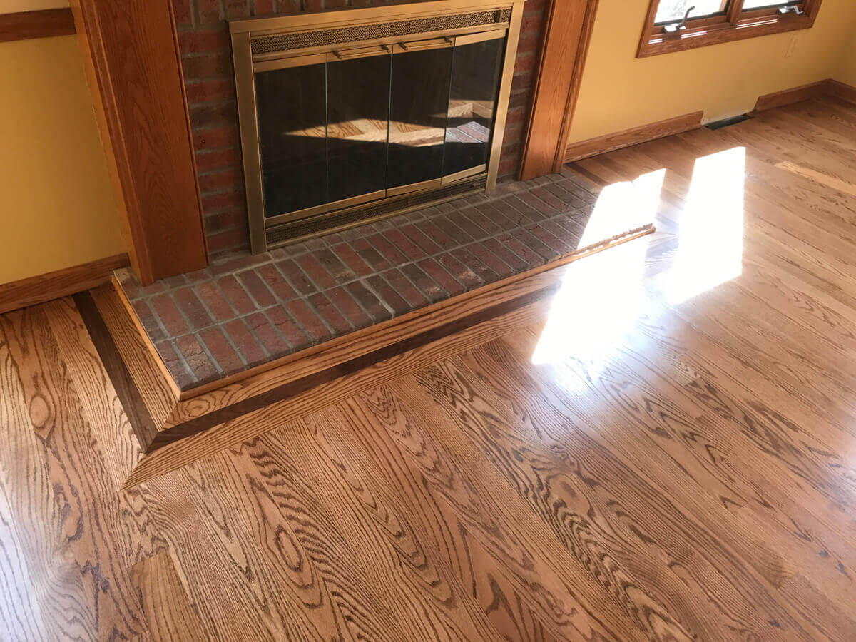 Hardwood Flooring Fireplace Border