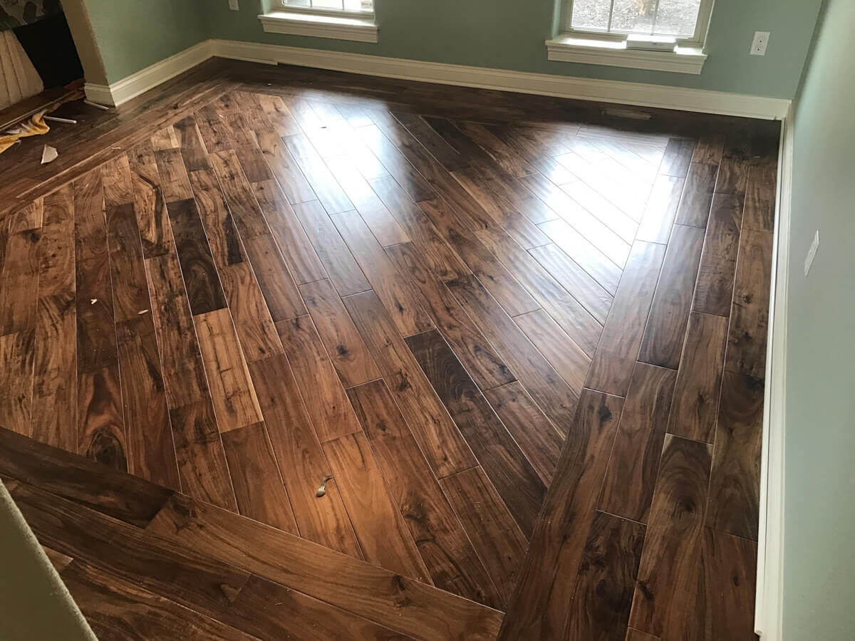 Diagonal Hardwood Flooring