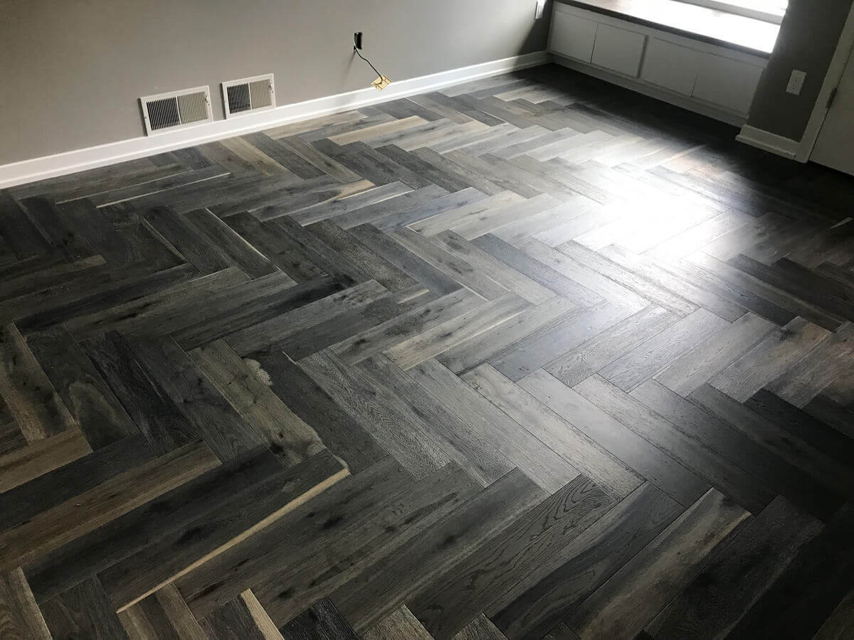 Hardwood Herringbone Natural Light