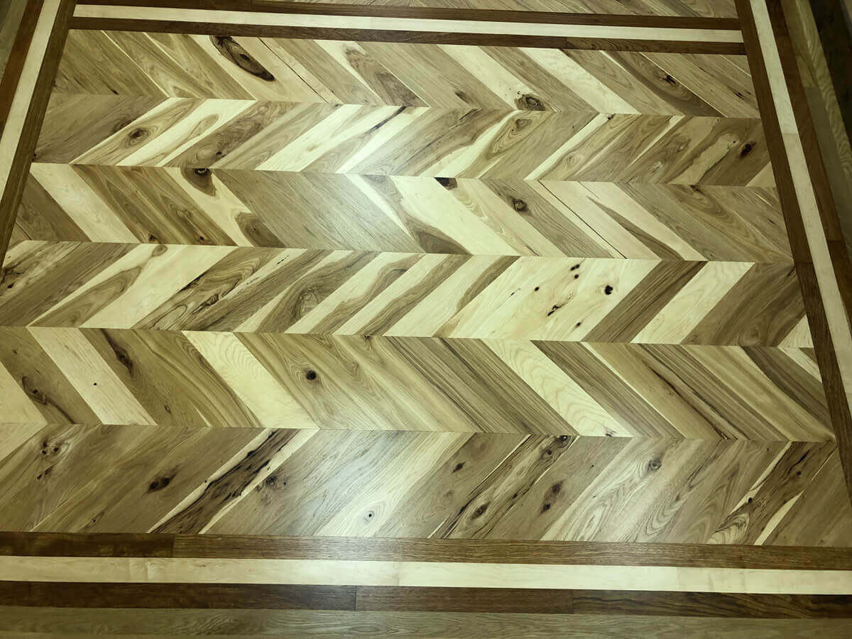 Custom Chevron Hardwood Flooring