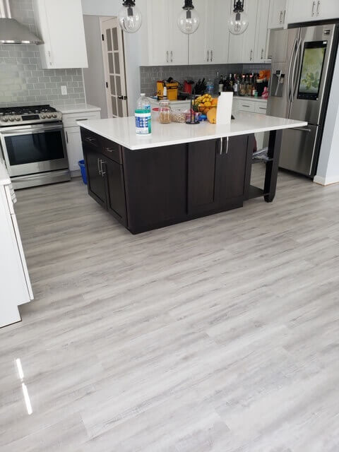 LVP Kitchen Flooring Finished